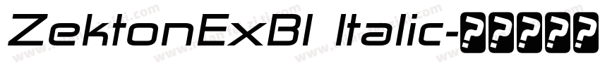 ZektonExBl Italic字体转换